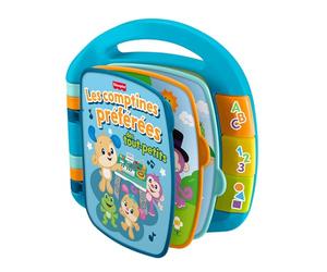 Fisher-Price Le filastrocche preferite dei piccoli giocattoli musicali Risate e Risveglio con luci e suoni per bambini dai 6 mesi in su, lingua francese, JMC51