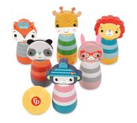 Fisher Price Legno Tierkegel 6 Pezzo Palla Gioco IN Legno Bambini Da 18 Mesi