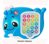 Fisher-price - parlamici serena balena indovina con me, versione italiana, giocattolo interattivo musicale con luci e movimenti per l'apprendimento, 18+ mesi, hrb79