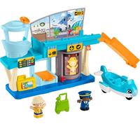 FISHER-PRICE LITTLE PEOPLE - AVVENTURE IN AEROPORTO, PLAYSET CON NASTRO TRASPORTATORE DEI BAGAGLI, INCLUDE 1 AEREO, 2 PERSONAGGI E BAGAGLI