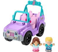 Fisher-Price Little People Barbie - Auto giocattolo Beach Cruiser con suoni musicali e 2 personaggi per gioco di ruolo a partire dai 18 mesi in su