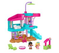 Fisher-Price Little People Barbie - Casa al Mare, set a tema Barbie con 3 piani di gioco e 2 personaggi, 3 accessori e mobili inclusi, giocattolo per bambini, 1+ anni, JCW71