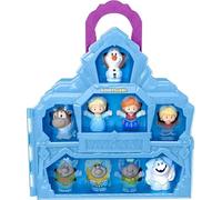 Fisher-Price Little People Disney Frozen - Valigetta con castello da | La confezione include: Anna & Elsa, custodia portatile per riporre e esporre le storie, per bambini dai 18 mesi in su