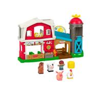 Fisher-price little people - fattoria animali felici, set con personaggi e amici animali, canzoni, luci e frasi