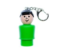 Fisher Price Little People Figur Retro Portachiavi Anni '80 Uomo Verde Nero