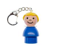 Fisher Price Little People Figur Vintage Retro Portachiavi Anni 80 Biondo