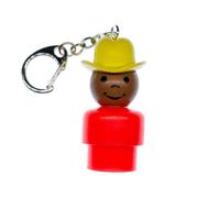 Fisher Price Little People Figura Portachiavi Retro Cowboy Piccolo Rosso