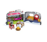 Fisher-Price Little People Light-Up Learning Camper Multilingue Edition, veicolo 2 in 1 e set da gioco con luci e canzoni per bambini da 1 in su