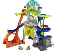 Fisher-Price, Little People, Mega Torre Scontri e Sfide, Pista con Veicoli Giocattolo per Bambini 18+Mesi, GMJ12