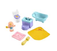 Fisher-Price- Little People Minnie Playset del Bagnetto con Bimbo e 6 Accessori, Giocattolo per Bambini 18+ Mesi, Multicolore, Piccolo, GKP66