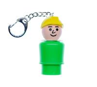 Fisher Price Little People Portachiavi Figurine Anni '80 Retro Verde Costruttore