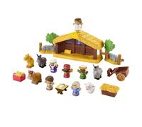 Fisher-Price Little People - Presepe, playset per bambini ai primi passi, include 12 personaggi, stalla, mangiatoia e 5 accessori, con lui e suoni, giocattolo per bambini, 1+ anni, HMX70