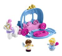 Fisher-Price Little People - Set da gioco per bambini Disney Princess Cenerentola, carrozza danzante con 2 personaggi, per bambini dai 18 mesi in