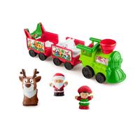 Fisher-Price Little People - Trenino musicale natalizio con Babbo Natale, elfo e renna, per bambini dai 1 anni in su (esclusiva Amazon)