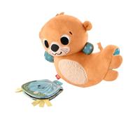 Fisher-Price - Lontra 2-in-1, peluche sensoriale con suoni e movimento, soffice libro a colori e specchietto inclusi, gioco distesi sul pancino e da seduti, giocattolo per bambini, 0+ anni, HXG96