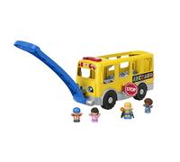 Fisher-Price - Mattel GTL68 - Autobù scolastico giallo grande di Little People, Versione spagnola