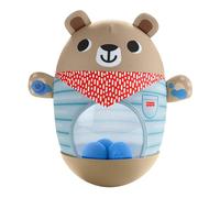 Fisher-Price - Orsetto Gonfiabile, Gioco a Tema Amici della Foresta con Base bilanciata, resta Sempre in Piedi se Lo scuoti, attività sensoriale per l'esplorazione tattile, 6+ Mesi, JLB83