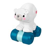Fisher-Price - Orso Polare Gattoniamo Insieme, veicolo attività che rotola in avanti e con dettagli sensoriali, suoni e ticchettii, giocattolo per bambini, 9+ mesi, JDL63