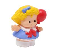 Fisher-Price Parte di ricambio Little People da collezione per festa di compleanno casa delle bambole B8317 - Figura di Sarah Lynn bionda con palloncino rosso