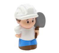Fisher-Price Parte di ricambio per bambini da collezione per cantiere stradale DFN79 - Figura di ricambio per operaio edile con pala e cappello rigido