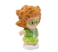 Fisher-Price Parte di ricambio per bambini da collezione scuolabus, parco giochi casa delle bambole C4310, occhiali di ricambio per capelli ricci rossi rossi Sofie Figura indossa un vestito verde