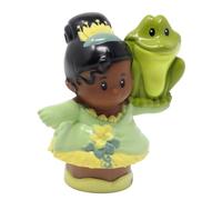 Fisher-Price Parte di ricambio per il set da gioco FLH25 del castello della principessa delle piccole persone da collezione - Figura di ricambio della principessa Tiana che tiene la rana Naveen - Base