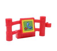 Fisher-Price Parte di ricambio per set da gioco da collezione Little People Baby Animals Suoni Zoo Farm Safari 77984 - Paletto di recinzione rosso di ricambio con adesivo per telefono
