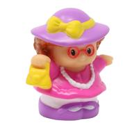 Fisher-Price Parte di ricambio per set da gioco da collezione Little People Tea Party B3004 - Figura di Maggie di ricambio vestita con abito rosa che indossa cappello