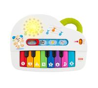 Fisher-Price - Pianoforte di Cagnolino, 4 modalità di gioco con luci e vere note musicali, riproduce i versi degli animali e tante canzoncine divertenti, edizione multilingue, 6+ mesi, GFK03