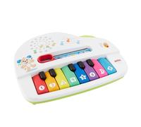 Fisher-Price Pianoforte di Cagnolino Ridi & Impara, Pianoforte Giocattolo Portatile con Luci, Musica, Versi degli Animali, Contenuti Educativi e 4 Modalità di Gioco, Edizione: Francese, GFK11