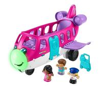 Fisher-Price Piccolo Aereo Da Sogno Barbie Presentato da Little People con 1 Aereo, 1 Barbie, 1 Ken, 1 Pilota E 1 Elemento Bagaglio, Multilingue, Giocattolo Bambino, Da 2 Anni, HNK77
