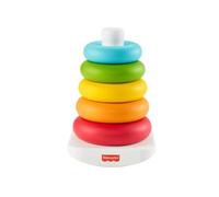 Fisher-Price Piramide 5 Anelli Eco, in Materiali Vegetali, Giocattolo Impilabile per Bambini 6+Mesi