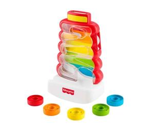 Fisher-Price - Piramide 5 Anelli, Versione con Base dondolante e Labirinto, 5 Anelli Colorati da impilare per sviluppare Le capacità motorie complesse, 9+ Mesi, JLB81