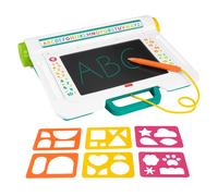 Fisher-Price Postazione Impara e Scarabocchia, tablet per scrivere e disegnare con schermo LCD e 6 stencil incluso, attività per l'apprendimento, giocattolo per bambini, 3+ anni, JDL70