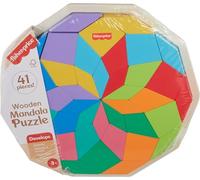 Fisher-Price - Puzzle Mandala in Legno, 40 Pezzi Colorati con Disegni Geometrici e certificati FSC, Gioco Creativo per Lo Sviluppo delle capacità motorie, Giocattolo per Bambini, 3+ Anni, HXT94