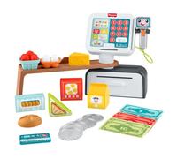 Fisher-Price - Registratore di Cassa, set per l'apprendimento con oltre 150 canzoni, suoni e frasi, 20 accessori inclusi, versione italiano +ES+IN+PT, giocattolo per bambini, 2+ anni, JGX00