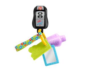 Fisher-Price Ridi e Impara Chiavi Gioca e Vai, giocattolo musicale per bambini con dentaruolo e specchio per bambini dai 6 mesi in su, versione Italian Inglese+Portoghese+Spagnolo, HWY38