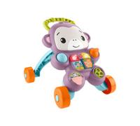 Fisher-price - scimmietta viola primi passi, set per imparare a camminare con musica, luci e attività, 2 modalità di gioco da seduti e in piedi
