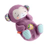 Fisher-Price - Scimmietta Viola Soffice Relax, Peluche sensoriale Portatile con Movimento respiratorio e luci calmanti, Melodie per Il Sonno del Neonato, Giocattolo per Bambini, 0+ Mesi, JLH41