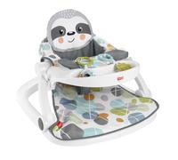 Fisher-Price Seggiolino portatile per bambini con vassoio per snack, giocattoli per lo sviluppo e cuscino lavabile, bradipo carino