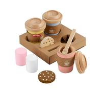 Fisher-Price - Set Pausa caffè in Legno, playset con 15 Pezzi in Legno tra Cui Tazze da caffè, Bevande da asporto, dolcetti, Biscotti e Marshmallow, Giocattolo per Bambini, 3+ Anni, HXT85
