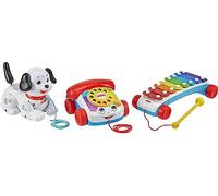 Fisher-Price Set regalo Giocattoli Iconici Trainabili con Telefono Chiacchierone, Piccolo Snoopy e lo Xilofono, per Bambini 12+Mesi, GVF68