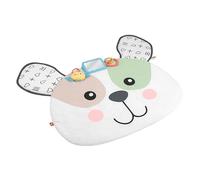 Fisher-Price - Tappetino da gioco per bebè di Cagnolino, set a tema cucciolo di dimensioni 91x106 cm per il gioco sensoriale a pancia in giù, con specchietto e sonaglino, 0+ mesi, JMN73
