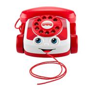 Fisher-Price - Telefono Chiacchierone Rosso, gioco trainabile con l'iconico filo rosso in stile Mattel, edizione speciale 80° Anniversario, giocattolo per bambini, 12+ mesi, JGG97