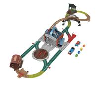 Thomas & Friends - Centro di Consegna Barili, set con locomotiva Thomas motorizzata a pile e vagone merci, pista lunga 5+ metri e barili inclusi, giocattolo per bambini, 3+ anni, JGY30