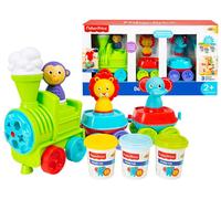 fisher-price trenino con pasta da modellare, 3 colori