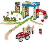 Fisher-Price Wonder Makers Costruisci la Città, Playset per Piste in Legno e Costruzioni da 75 pezzi, Giocattolo per Bambini 3+ anni, FXG14