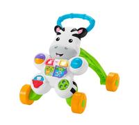 Fisher-Price Zebra Primi Passi Spingibile, Giocattolo Elettronico Educativo con Musica e Suoni, per Camminare, per Bambini di 6+ Mesi, Edizione: Spagnolo - Imballaggio ridotto, GXC34