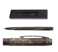 Fisher Space Pen Capomatic FM4 - Penna a sfera mimetica nera pressurizzata, ottima idea regalo per il 2020 (incisione)