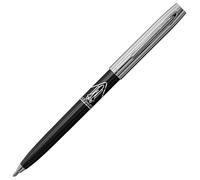 FISHER Space Pen SHUTTLE Logo Cap-O-Matic S294 Chrome Top/Black Barrel Penna a sfera